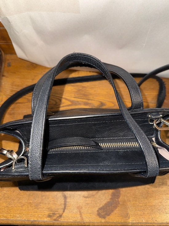 kate spade Black Pebbled Leather Satchel with Crossbody Strap - Picture 15 of 16